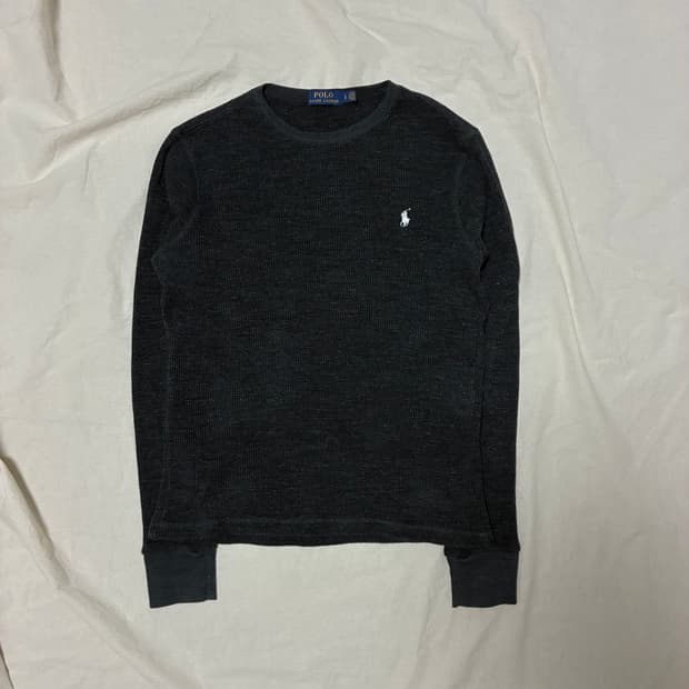 폴로 와플 니트 그레이 L