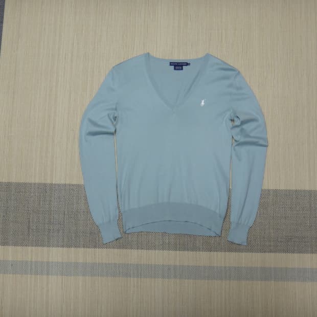 (M) Ralph Lauren 랄프로렌 여성 브이넥 면 니트