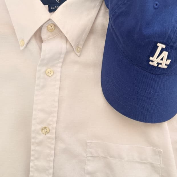 폴로 (Polo Ralph Lauren 화이트 오버핏 반팔셔츠 