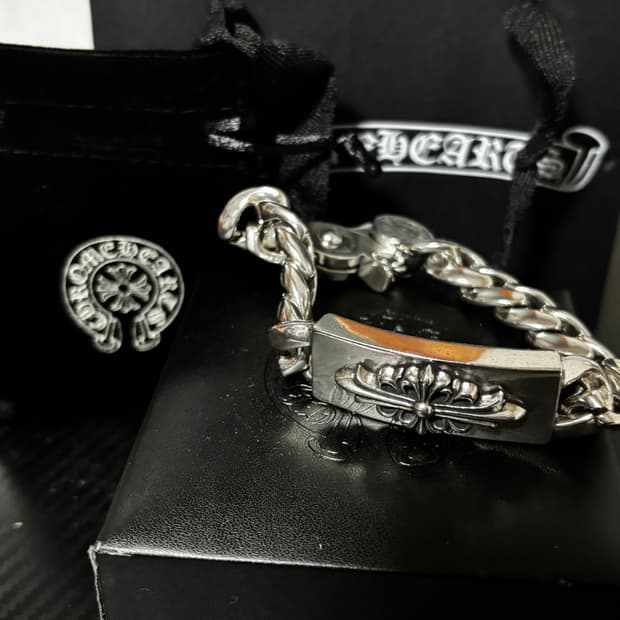 크롬하츠 플로랄 ID 팬시 클립 팔찌