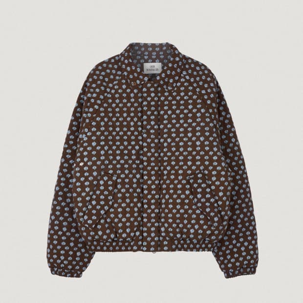 아우어노스텔지아 our nostalgia 데이지 퀼팅 패딩 브라운 모리걸