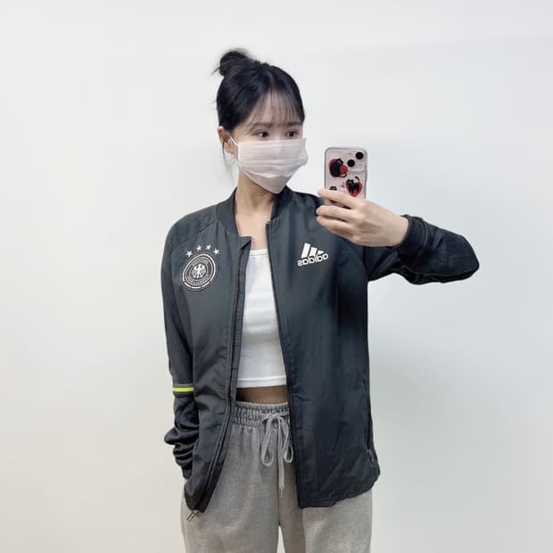 아디다스 독일 트랙탑 져지 그레이