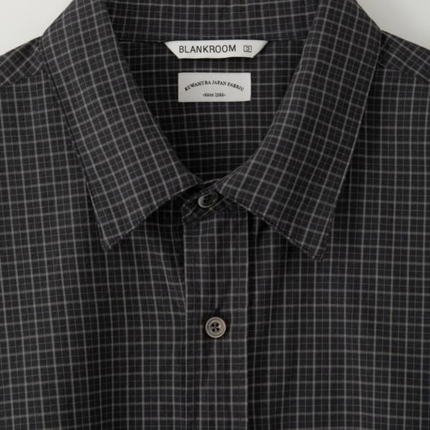 블랭크룸 windowpane 체크셔츠 블랙 2사이즈 새상품