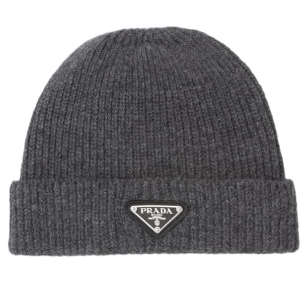프라다 울 앤 캐시미어 비니 슬레이트 그레이