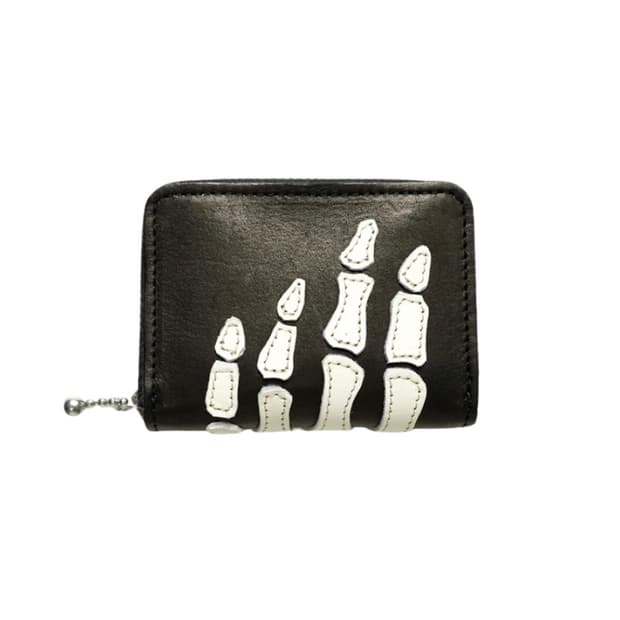 [OS] 캐피탈 떰즈 업 본 핸드 집 미니 지갑 블랙