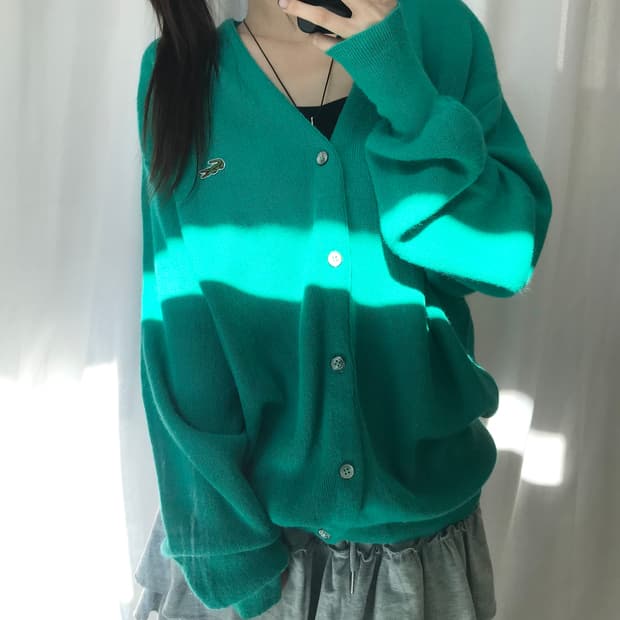 Lacoste 아이조드 라코스테 브이넥 울 가디건 
