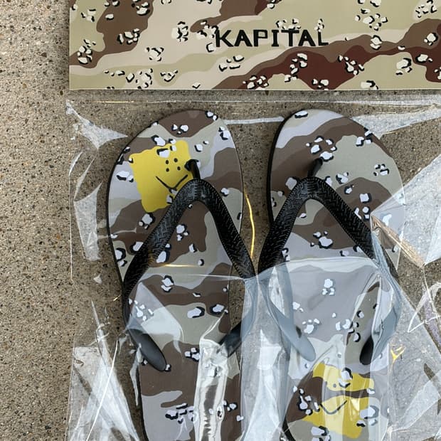 [유일매물/미개봉새상품] kapital 캐피탈 쿠키 플리플랍 쪼리 슬리퍼