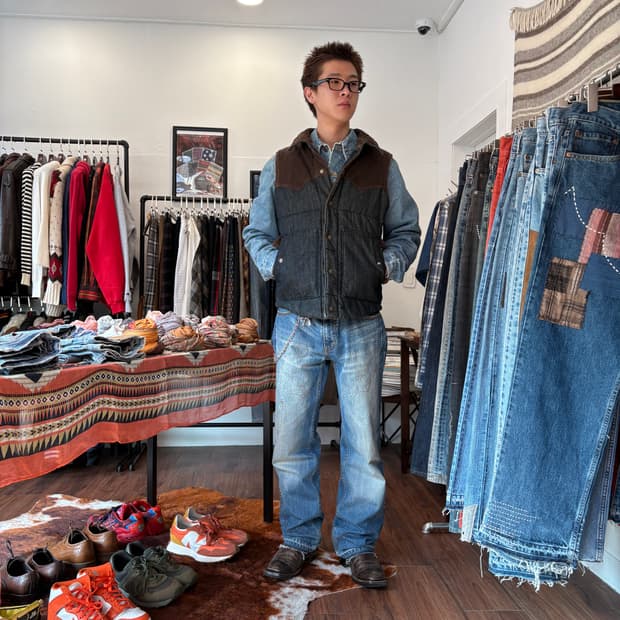 Levi's 리버시블 웨스턴 패딩 베스트