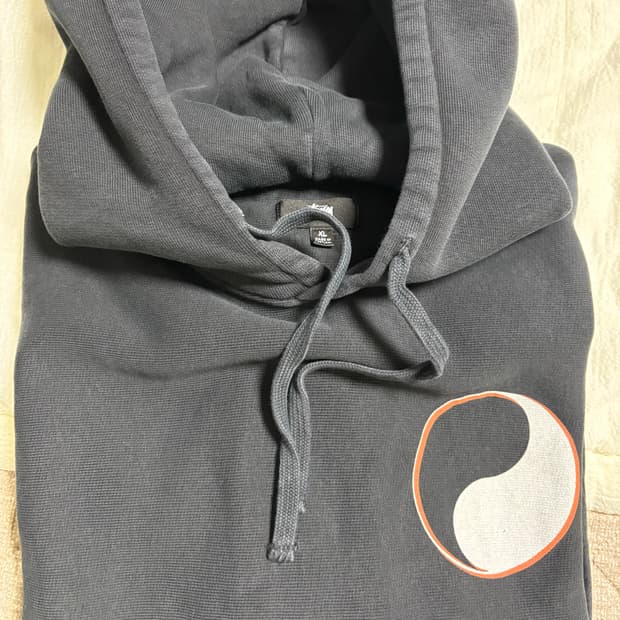 스투시x아워레가시 피그먼트 다이드 후드 XL