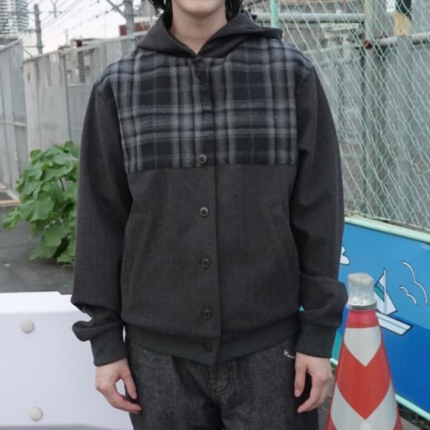 saros) check jacket - Charcoal(1)