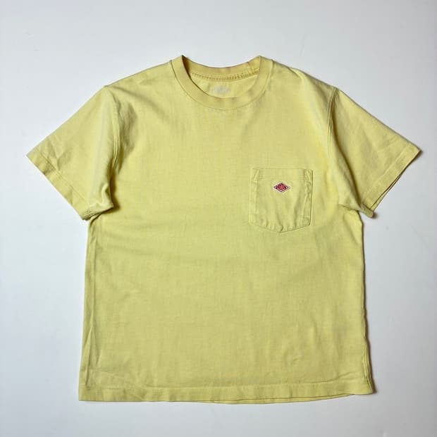 단톤 22ss 플레인 숏슬리브 포켓 티셔츠 레몬 PN8592