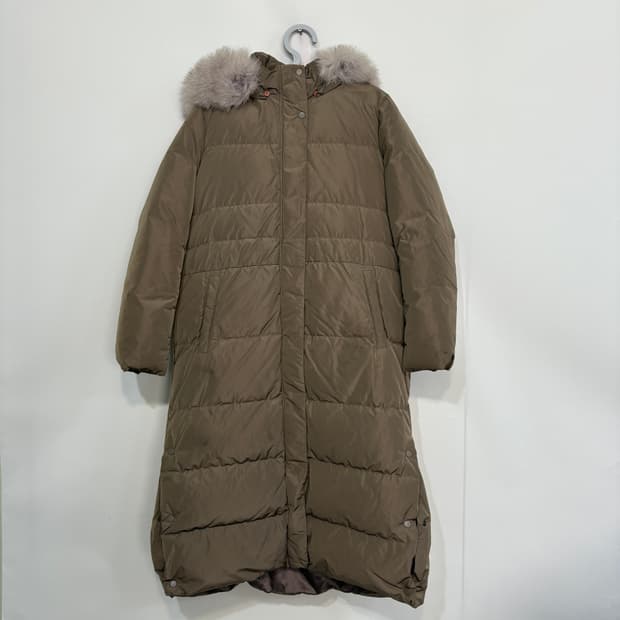 지컷 폭스퍼 구스다운 롱패딩 66 
