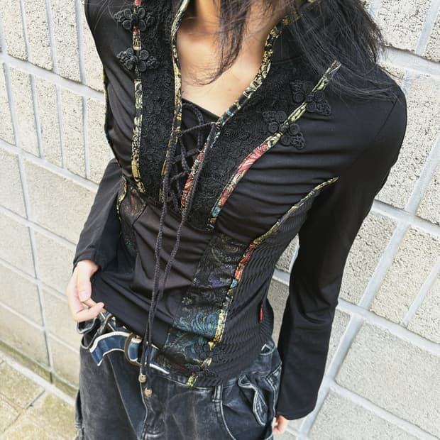 오즈온 오리엔탈 매쉬 롱 슬리브