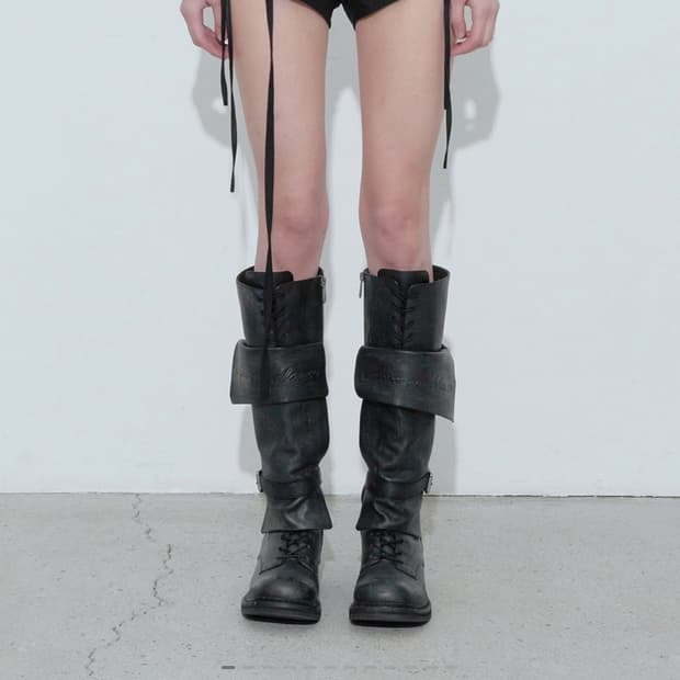 새상품) 보헤미안서울 BELTED OBLIQUE SHORTS, BLACK