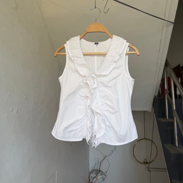 WITWAY 프릴 블라우스 탑