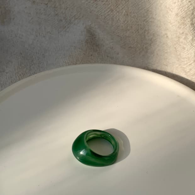 Green chunky ring
