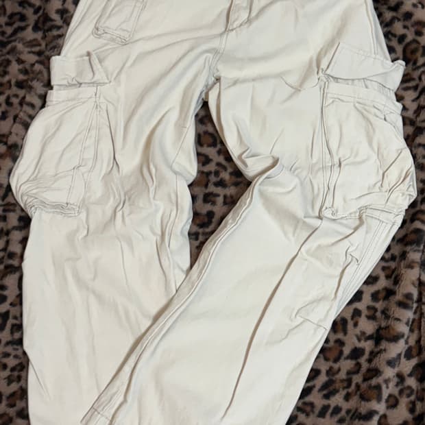 코튼 카고 베이지 팬츠
