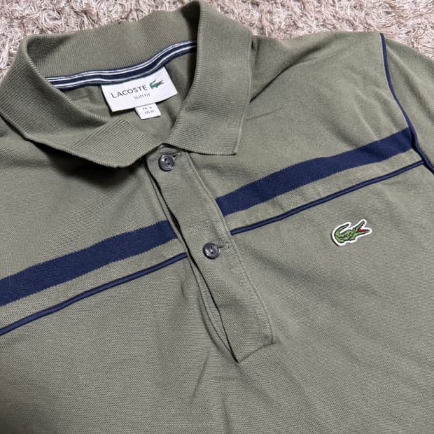 [4] 라코스테 슬림핏 반팔 카라티