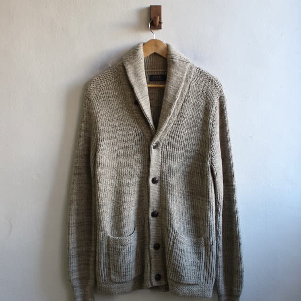 폴로 숄카라 블렌드 가디건