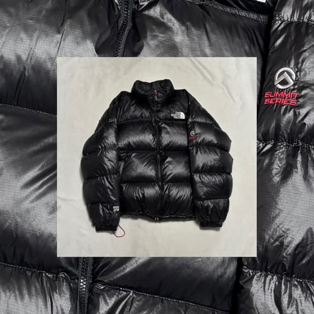 노스페이스 써밋 유광 패딩
