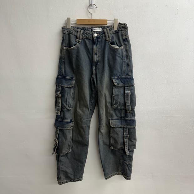 자라 데님 카고 팬츠 (38)