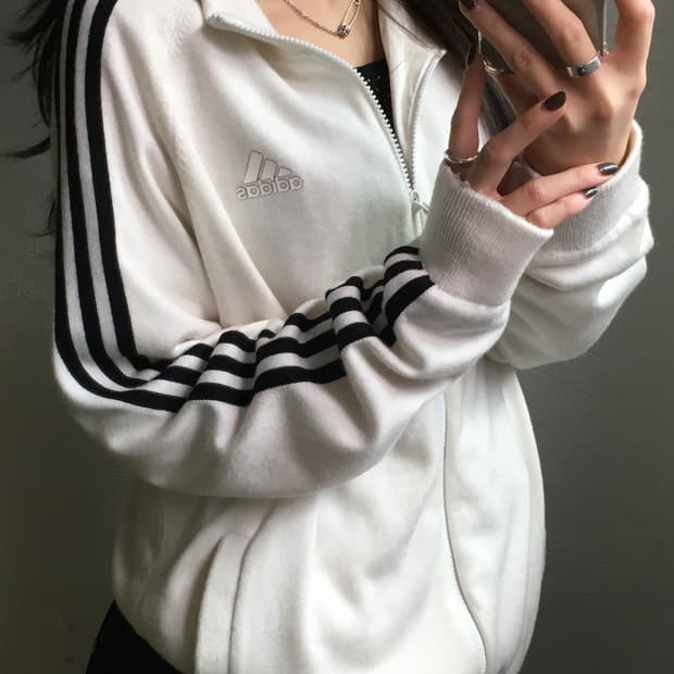 Adidas 아디다스 오리지널 아이보리컬러 니트 자켓