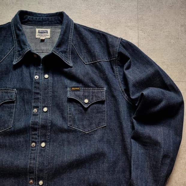 페로우즈 데님 웨스턴 셔츠 XL sz