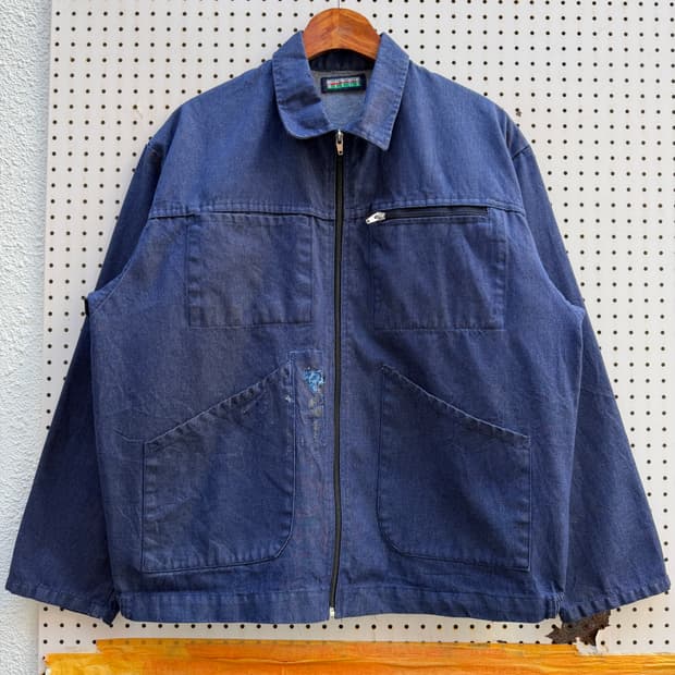 1990s BARBE BLEUE FRENCH DENIM 데님프렌치워크자켓