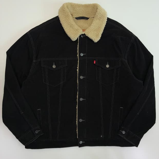 Levi's 리바이스 00‘s 블랙 코듀로이 쉐르파 자켓