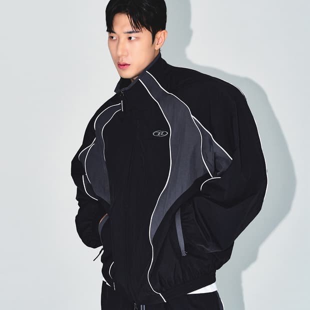본투윈 나일론 블럭 트랙 바람막이