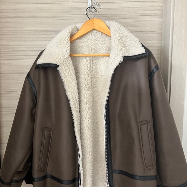 도프제이슨 무스탕 레더 자켓