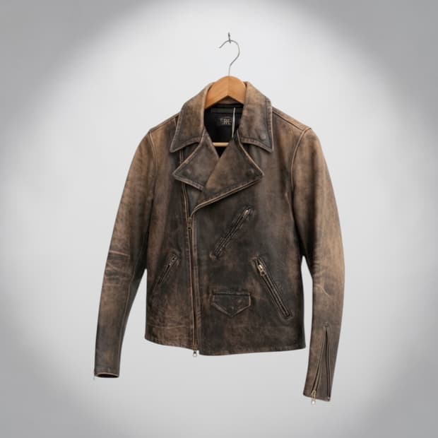 1/ RRL 더블알엘 카우레더 바이커 자켓