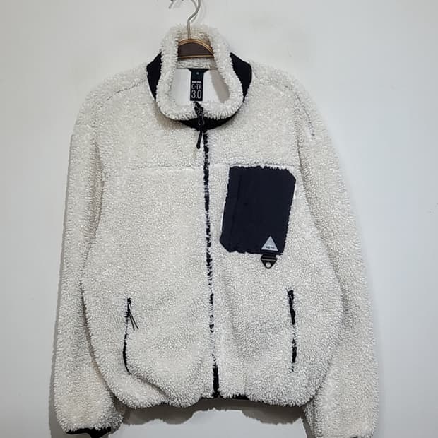 (100) 네파 후리스 점퍼 화이트 뽀글이 플리스 자켓 