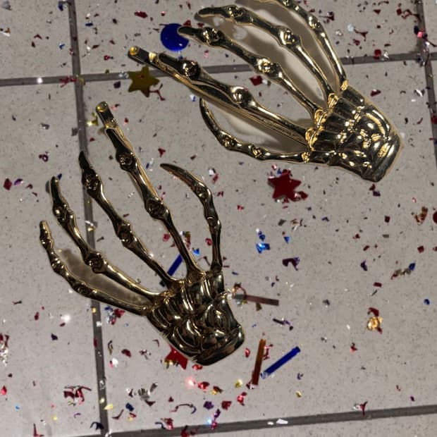 빈티지 해골 머리핀