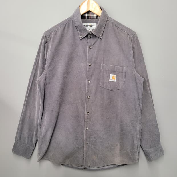 Carhartt 칼하트 코듀로이 셔츠 그레이