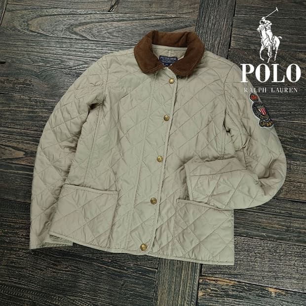 [폴로 랄프로렌] 코듀로이 골덴 카라 퀄팅 자켓 아이보리 M19657