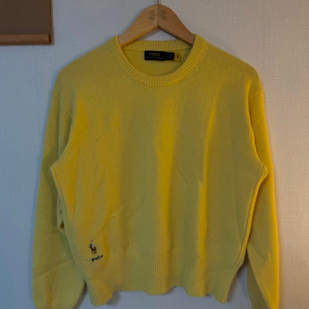 [M]폴로 랄프로렌 포니로고 캐시미어 니트 옐로우