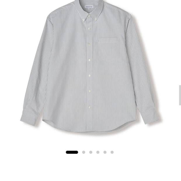 스테디에브리웨어 릴렉스드 옥스퍼드 셔츠 (라이트 그레이 스트라이프)