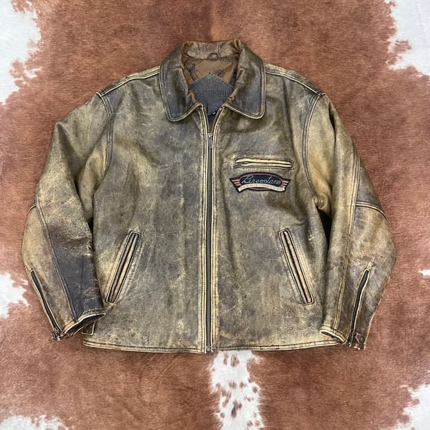 90's Vintage Cowhide Leather Jacket