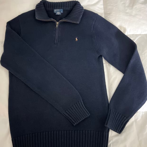 폴로 랄프로렌 키즈 XL 여자M 네이비 니트 정품