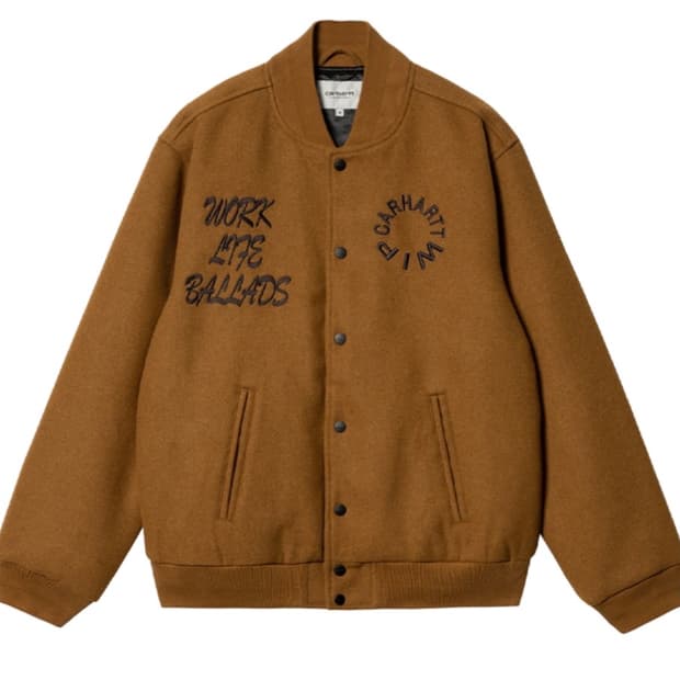 [L] 칼하트 wip 워크 바시티 봄버 브라운