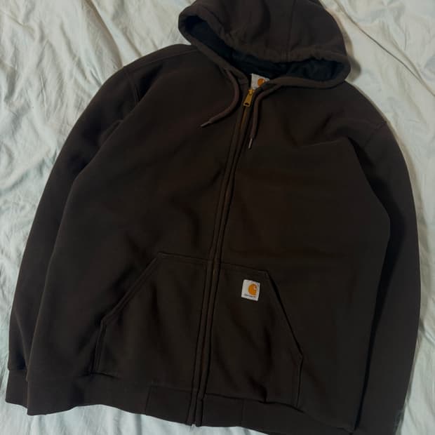 칼하트 써멀 다크브라운 후드집업