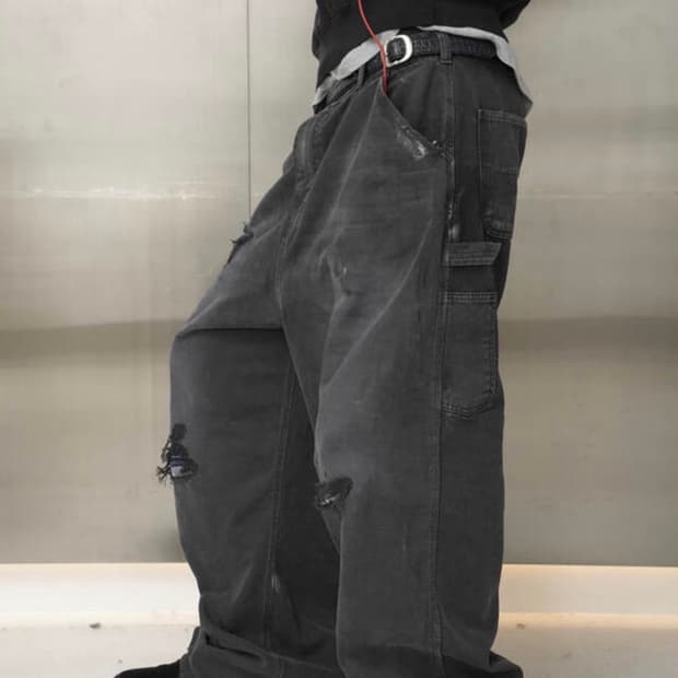 엔시브 빈티지 체크메이트 카펜더 팬츠 블랙