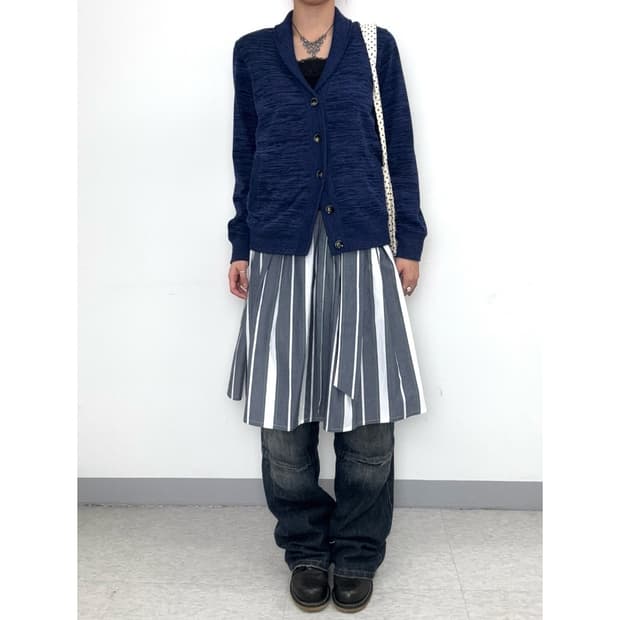 빈티지 스트라이프 스커트