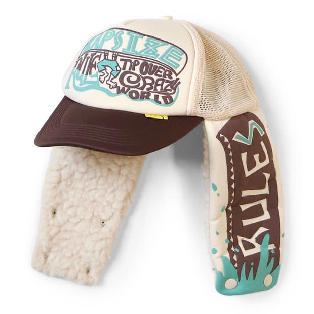 (택o새상품) 캐피탈 캡사이즈 룰 Pt 럼버 트럭 캡 오프 화이트 브라운