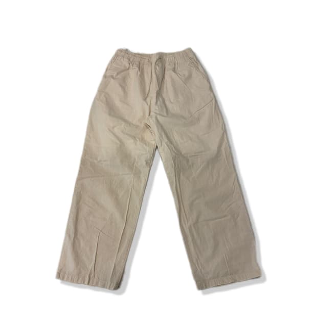 suare linen semi-wide banding pants