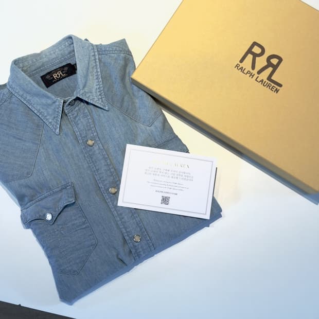 RRL 더블알엘 샴브레이 웨스턴 셔츠 판매합니다.