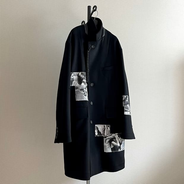 솔로이스트 24aw 패치워크 울 코트