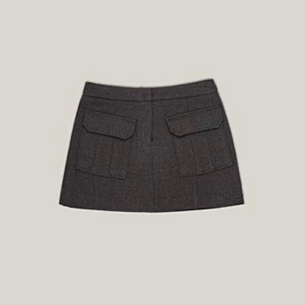 ouro 아우로 pocket point skirt 차콜 치마 스커트