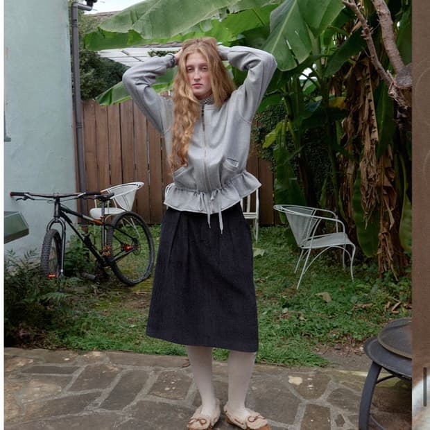 노컨텐츠 스웨트 스트링 집업